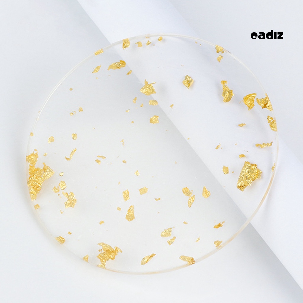 Khay Lá Vàng Trong Suốt Trưng Bày Móng Tay Nghệ Thuật DIY