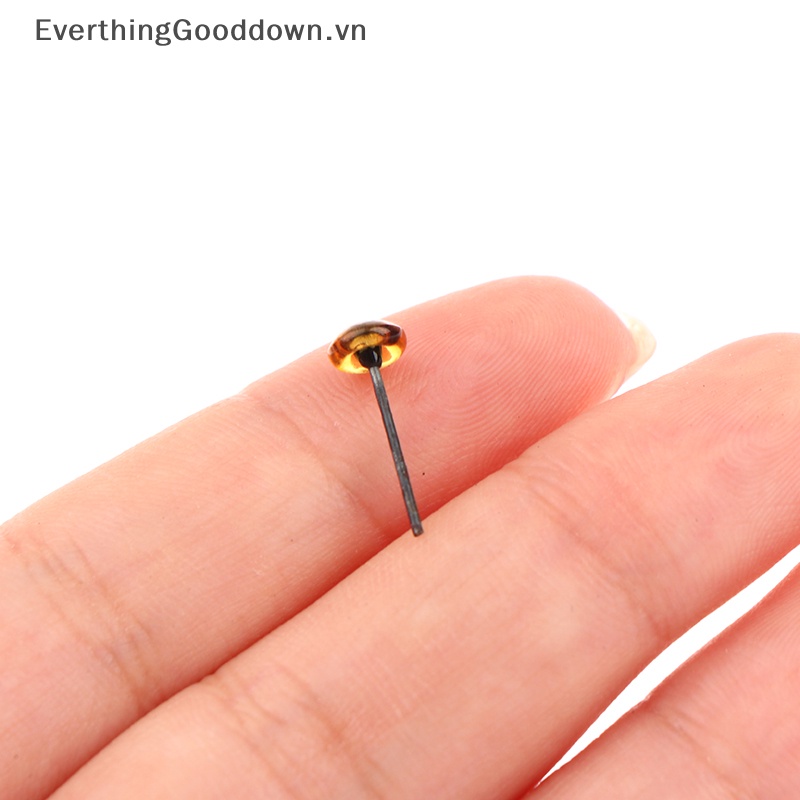 Everthinggooddown Set 100 Mắt Nhựa 3-6mm Nhiều Màu Sắc Trang Trí Thú Nhồi Bông / Mắt Googly DIY