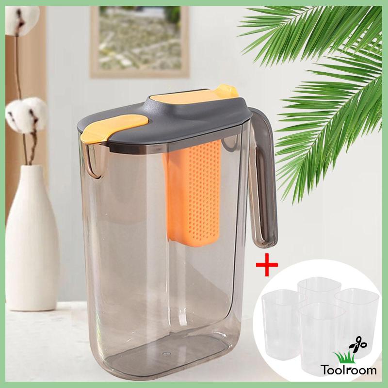 Bình Đựng Trà / Cà Phê Kín Khí Trong Suốt Kèm 4 Cốc