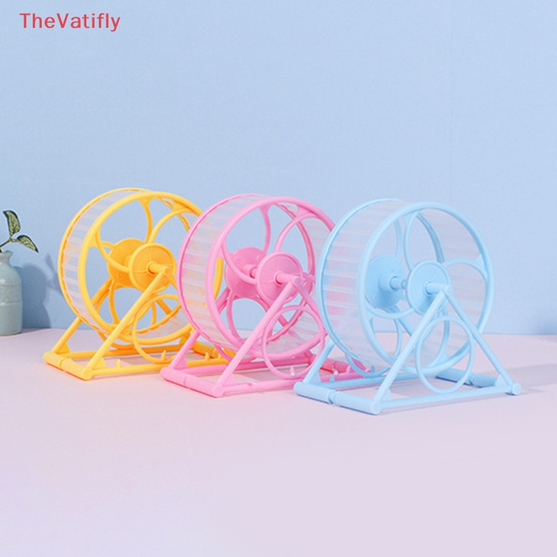 [TheVatifly] Đồ Chơi Bánh Xe Chạy Bộ Không Kẹp Dày Dặn Có Giá Đỡ Xoay Tập Thể Dục Cho Chuột Hamster