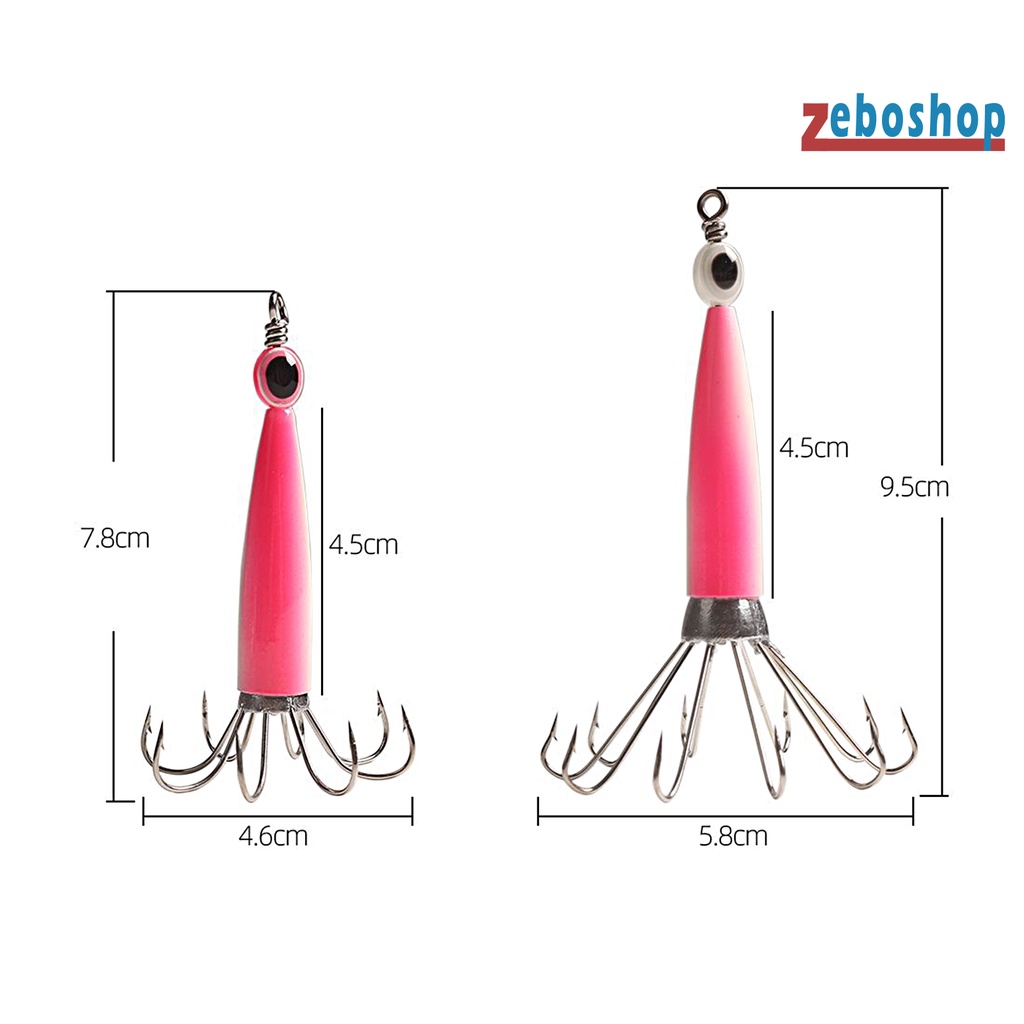 Zeboshop Mực Câu Cá 8 / 10 Kim Mắt Nhọn Màu Sắc Tươi Sáng Phổ Biến