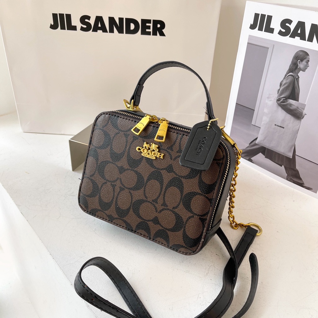 COACH2984 Big Size Fashion Top-handle Bags Versatile Leather Women Bags Crossbody Sling Bags