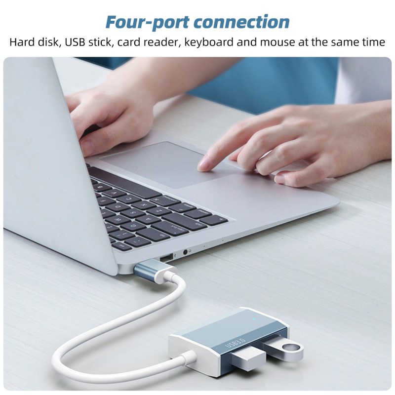 Bộ Chia Cổng HdoorLink USB 3.0 5Gbps 4 Trong 1 Cho Macbook Pro Air Huawei Mate 30 USB 2.0