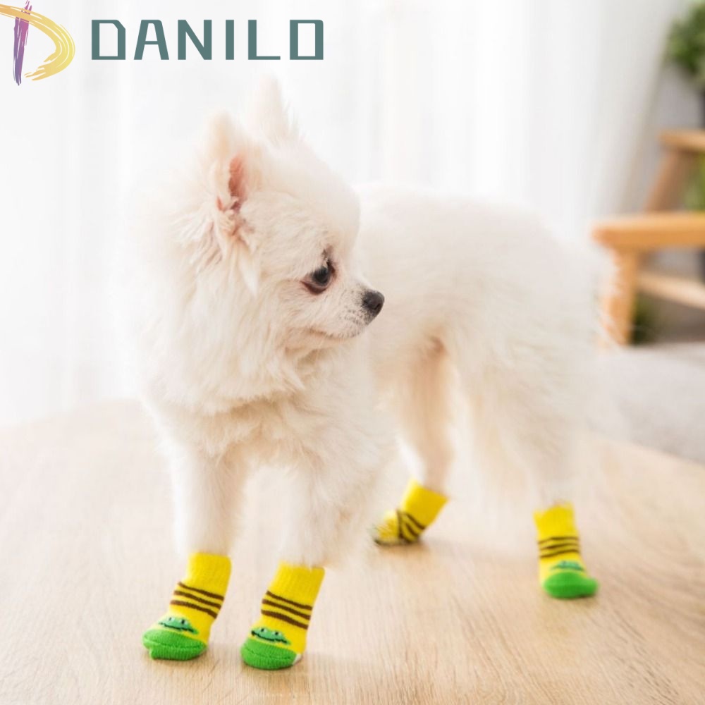Đôi Vớ Chống Trượt Mềm Mại Thoáng Khí Giữ Ấm Cho Thú Cưng Ốp