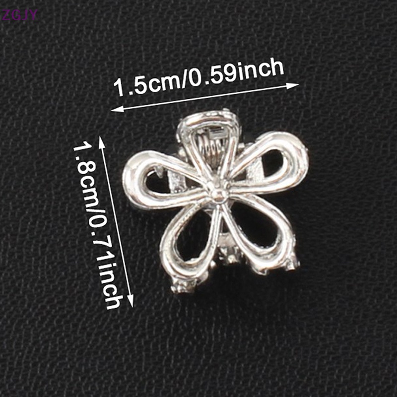 Set 2 Kẹp Tóc Kim Loại Mini Hình Hoa Thời Trang Cho Nữ Mới