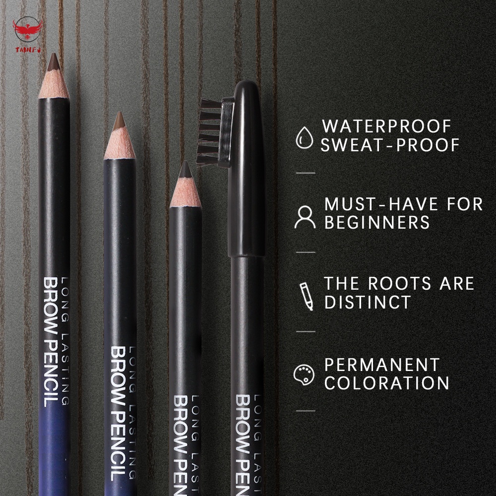 Bút Chì Kẻ Lông Mày Lõi Gỗ Cứng Chống Mồ Hôi Lâu Trôi