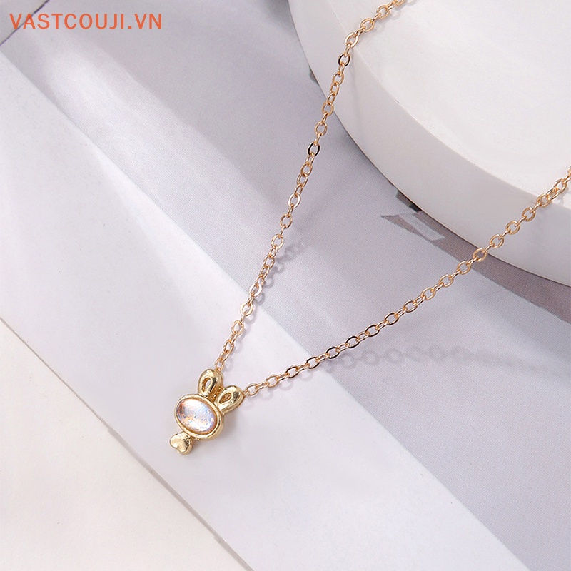 Vòng Cổ Tua Rua Một Lớp Hình Thỏ Màu Vàng Kim Phong Cách Âu Mỹ Đơn Giản Thời Trang Cho Nữ