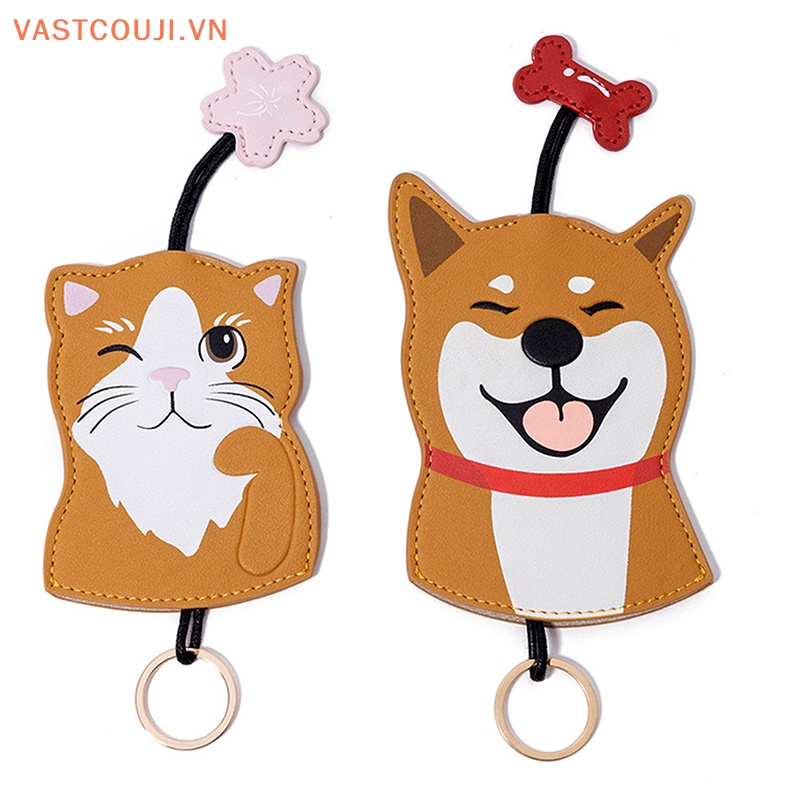 Vỏ Da Bảo Vệ Chìa Khóa Xe Hơi Hình Chú Chó Shiba Inu Dễ Thương Cho Nam Và Nữ