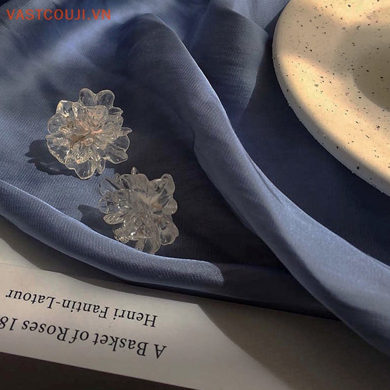 1 Đôi Bông Tai Hình Hoa Bằng Resin Thời Trang Dành Cho Nữ