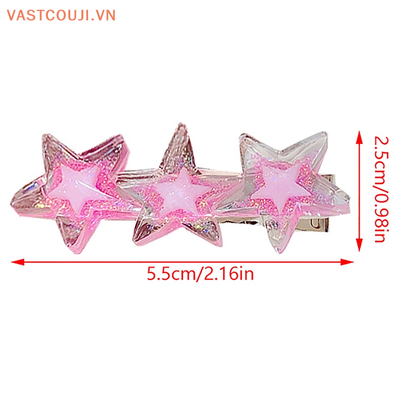 Kẹp Tóc Hình Ngôi Sao Trong Suốt Lấp Lánh Thời Trang Cho Nữ