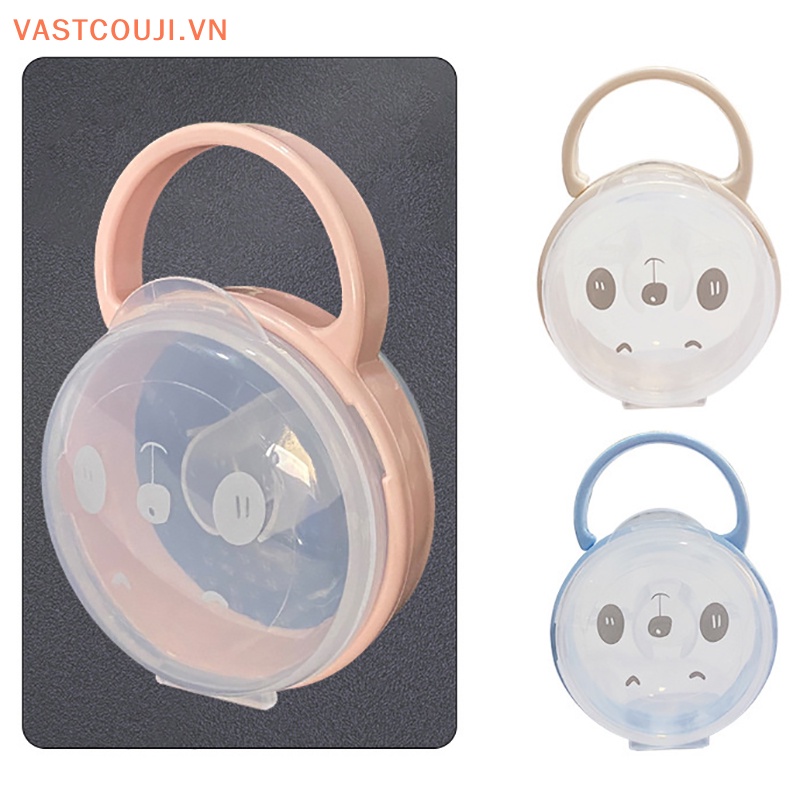 Núm Vú Giả Trong Suốt Chống Bụi Có Tay Cầm Tiện Dụng Cho Bé