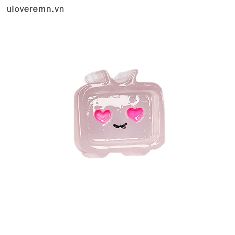 Set 5 TV Phát Sáng Kawaii Với Nhựa Resin Hình Biểu Tượng Cảm Xúc