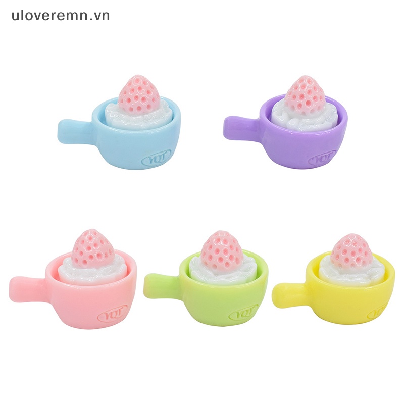 Set 5 Mô Hình Bánh Kem Tráng Miệng Mini Dễ Thương Cho Nhà Búp Bê