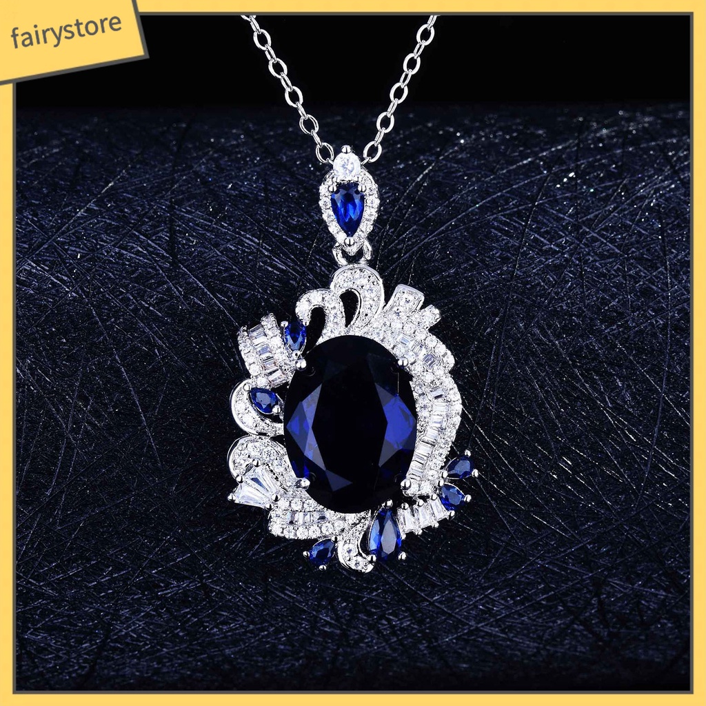 [FRO] Bông Tai Đính Đá Tanzanite Nhân Tạo Hình Học Sáng Tinh Tế Cho Tiệc Tùng