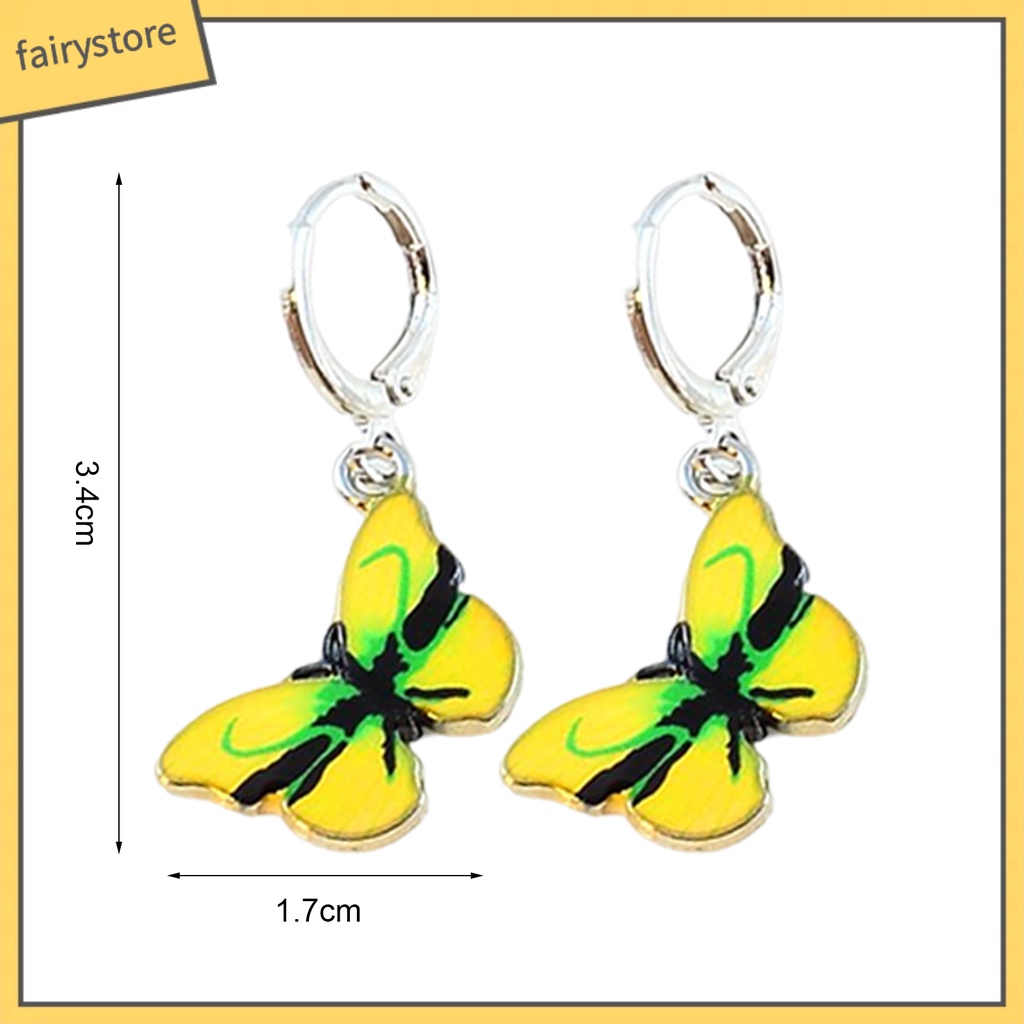 1 Đôi Bông Tai Hình Con Bướm Tinh Tế Chất Lượng Cao Dành Cho Nữ