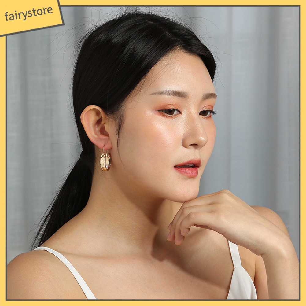 Bông Tai Chữ U Đính Ngọc Trai Giả Bằng Hợp Kim Đơn Giản Thời Trang Dành Cho Nữ