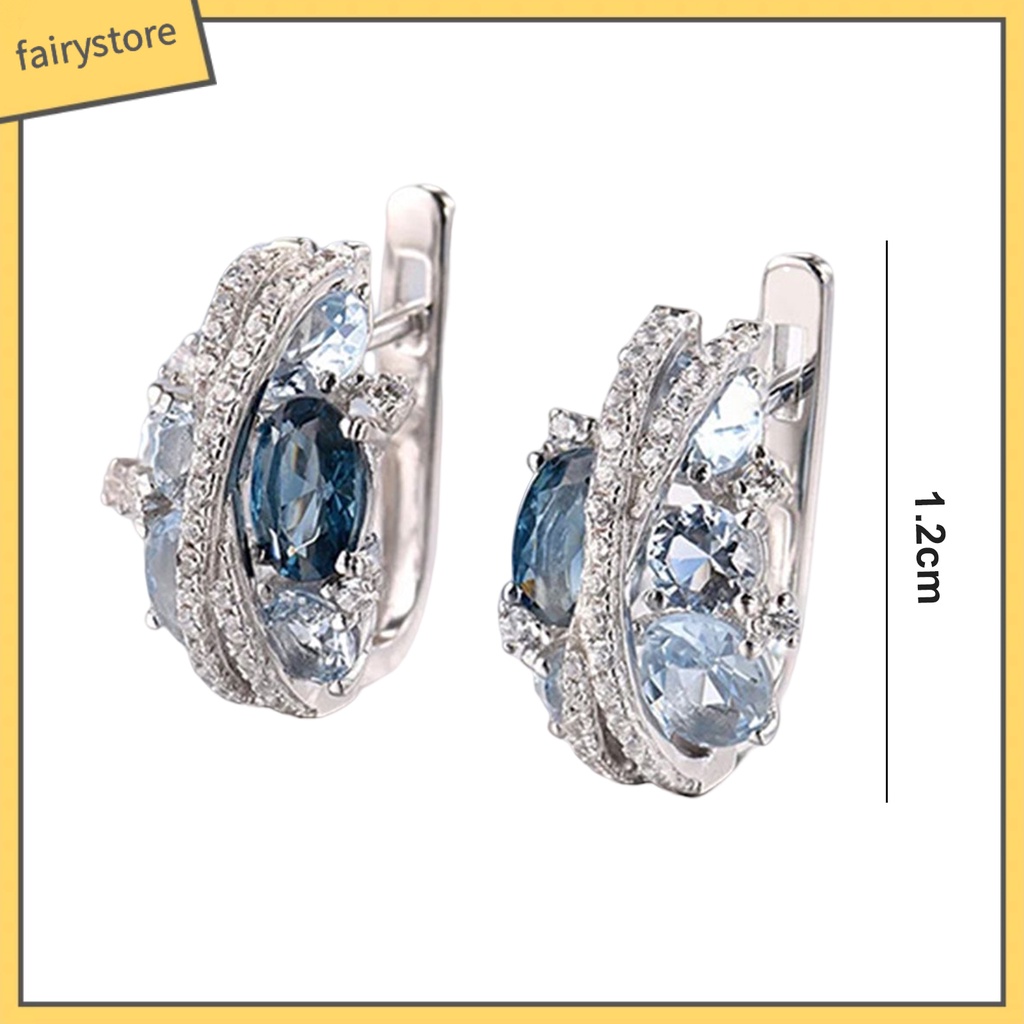 1 Đôi Bông Tai Hình Chữ X Hai Lớp Đính Đá Lấp Lánh Phong Cách Retro