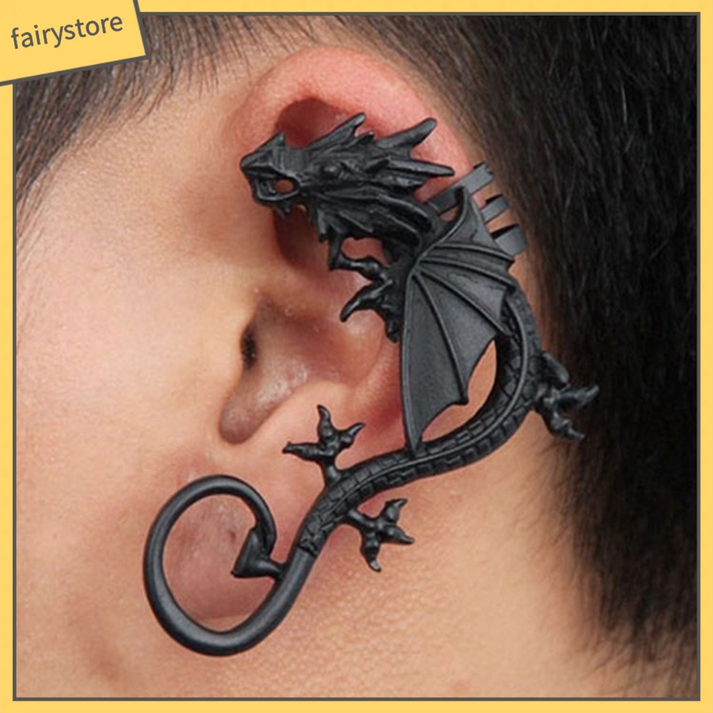 1 Khuyên Đeo Vành Tai Bằng Hợp Kim Phong Cách Punk Cổ Điển