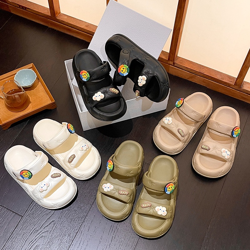 Dép Sandal Đế Dày Thời Trang Đường Phố Dễ Thương Cho Nữ