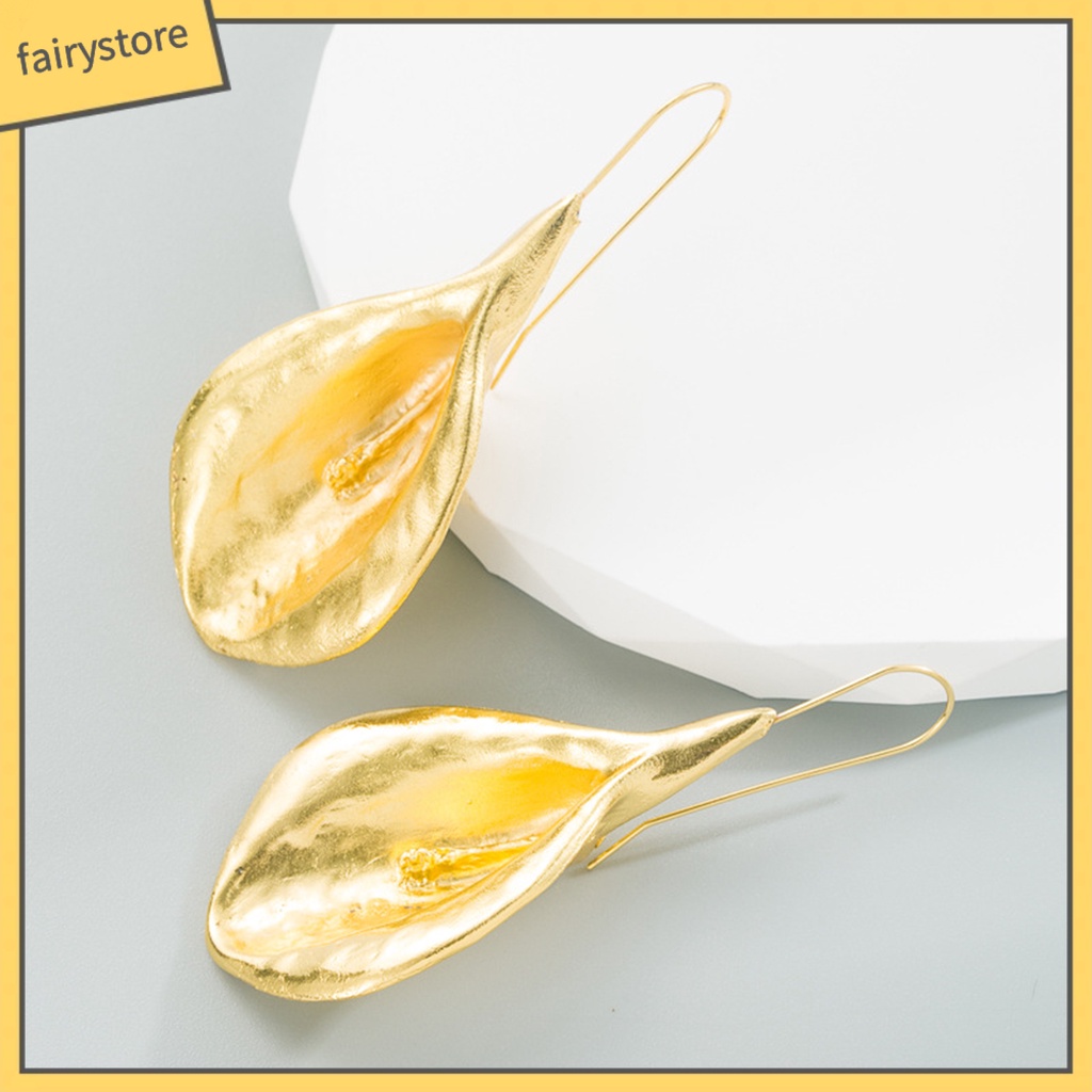 1 Đôi Bông Tai Hình Chiếc Lá Phong Cách Vintage