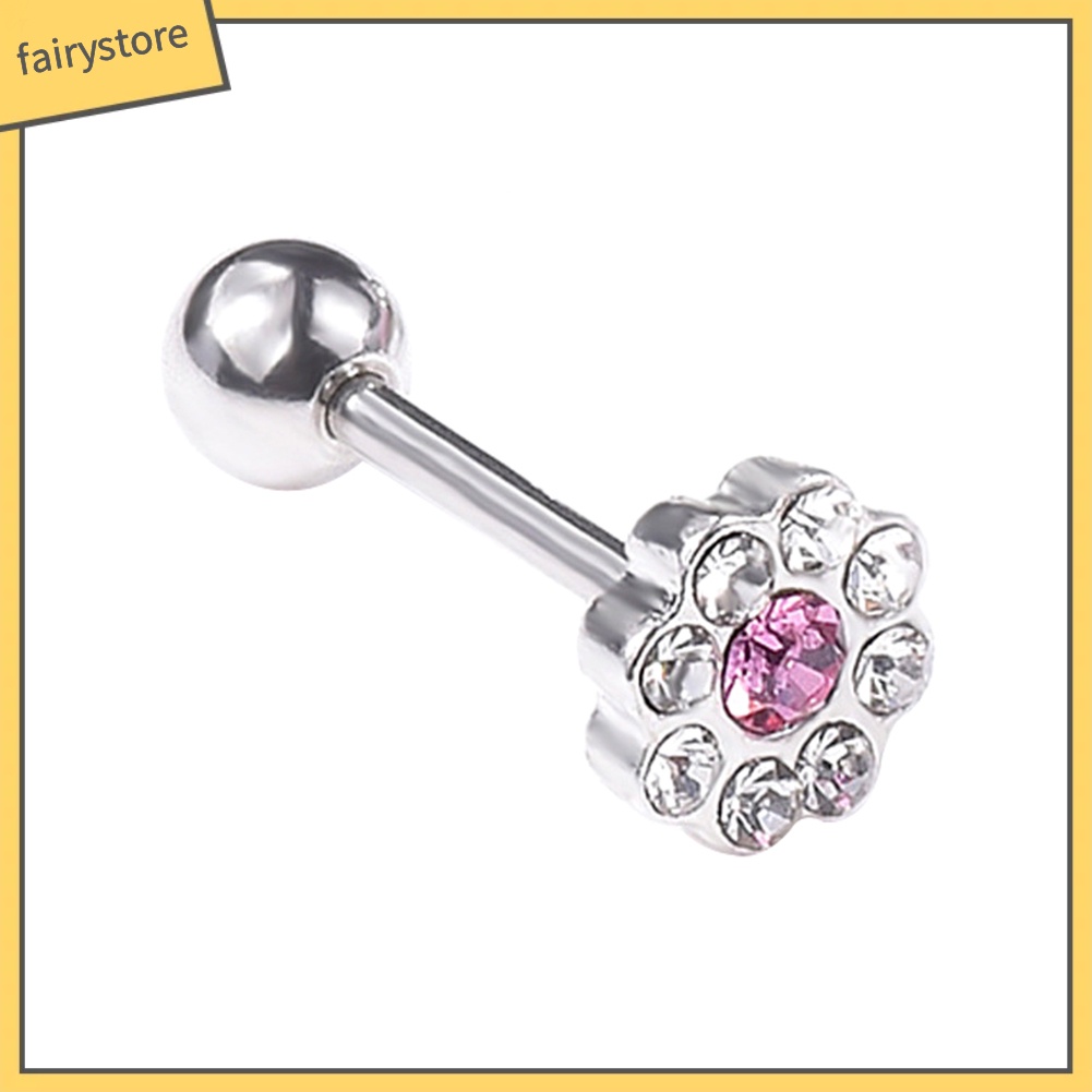 1 Khuyên Tai Hình Hoa Đính Đá Zircon Thời Trang Cho Nữ