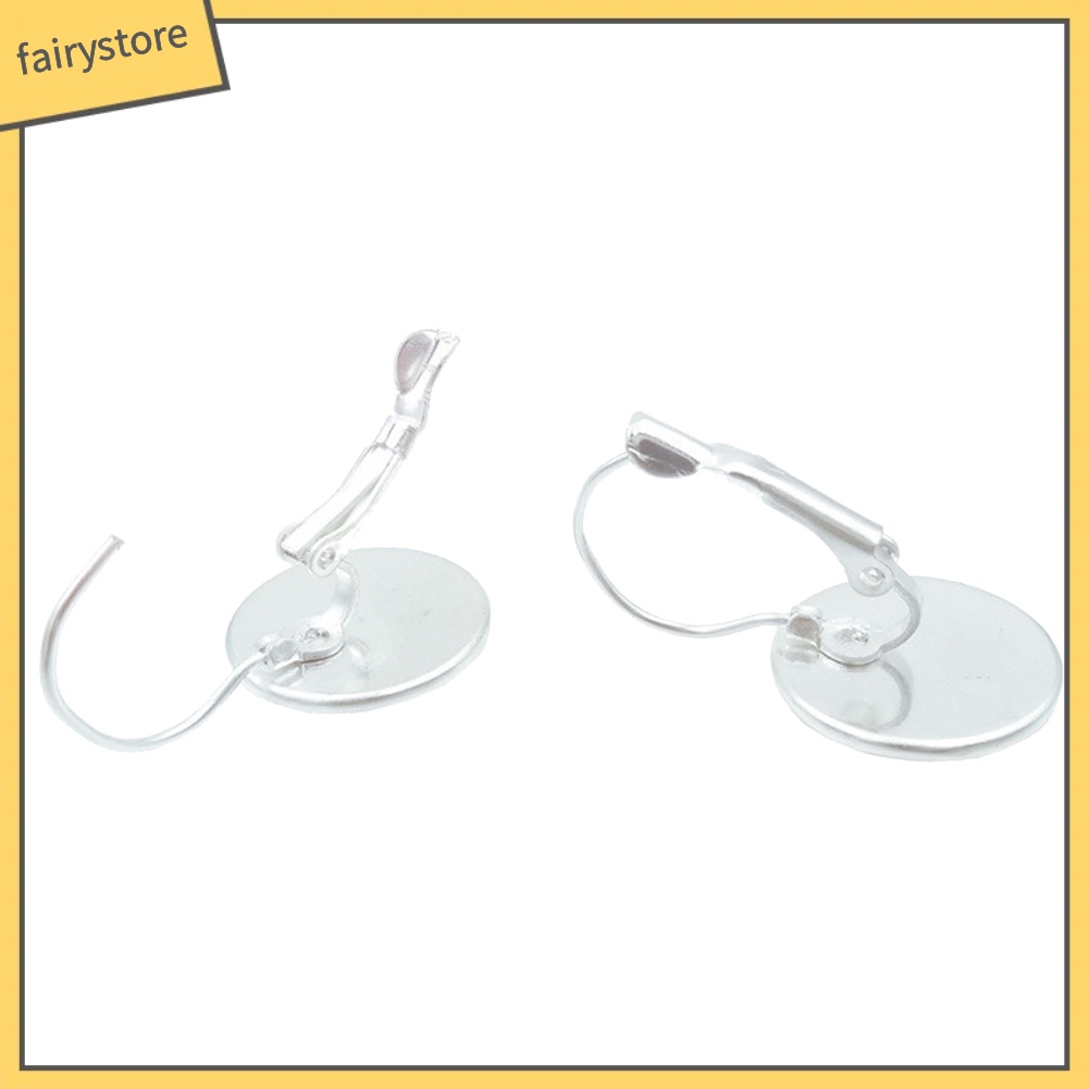 Bông Tai Tròn Mặt Kính Cabochon Hình Bướm Cổ Điển Cho Nữ