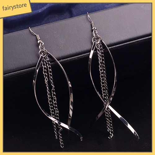 Bông Tai Hợp Kim Dáng Dài Phối Tua Rua Phong Cách Vintage Thanh Lịch Cho Nữ