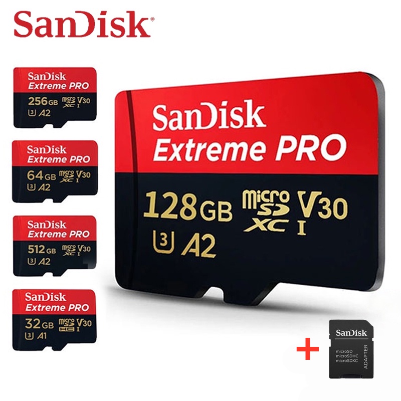 Thẻ Nhớ Micro SD SanDisk 32GB 512GB 256GB 128GB 1TB 64GB 16GB Cho ĐiệN ThoạI / MáY ẢNh WIFI / MáY TíNh 32g 64g