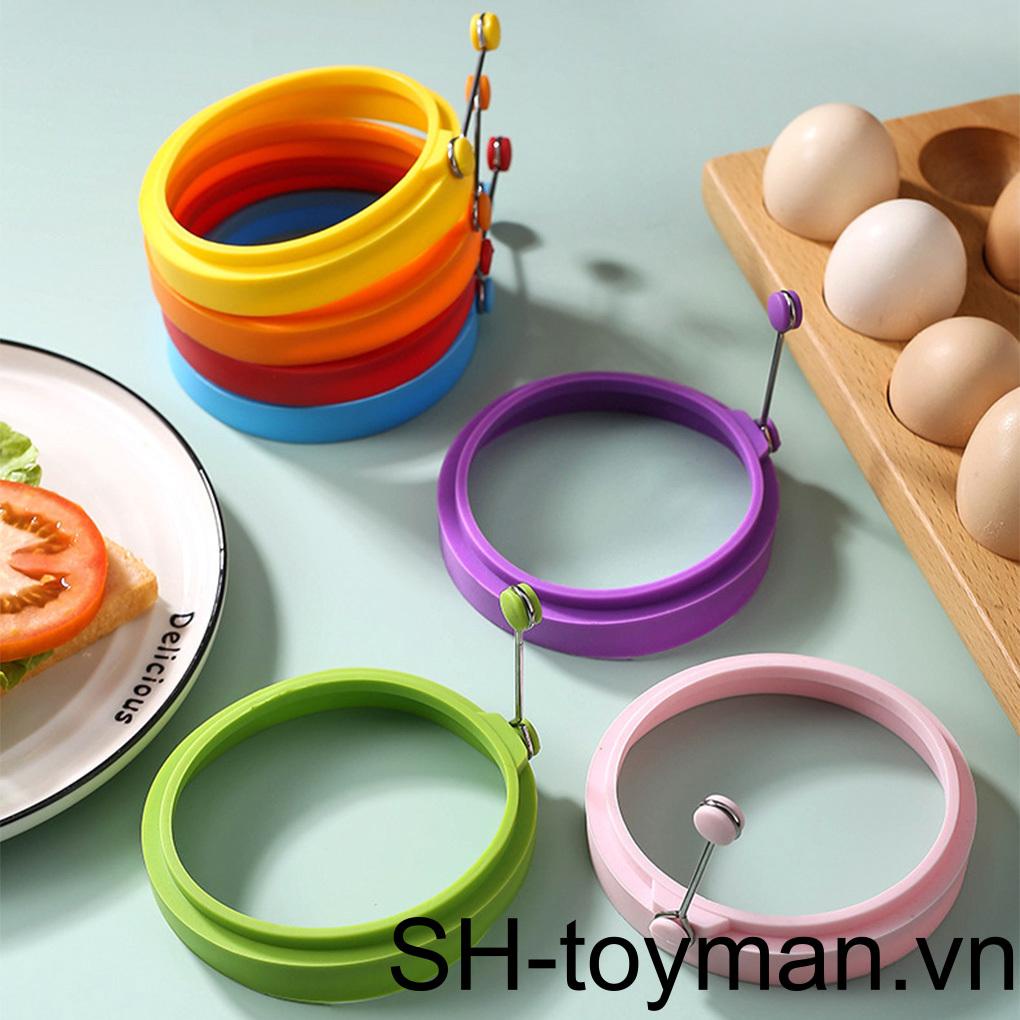 Khuôn Chiên Trứng Bằng Silicone Chống Dính Tay Cầm Xoay 360 Độ Tiện Dụng