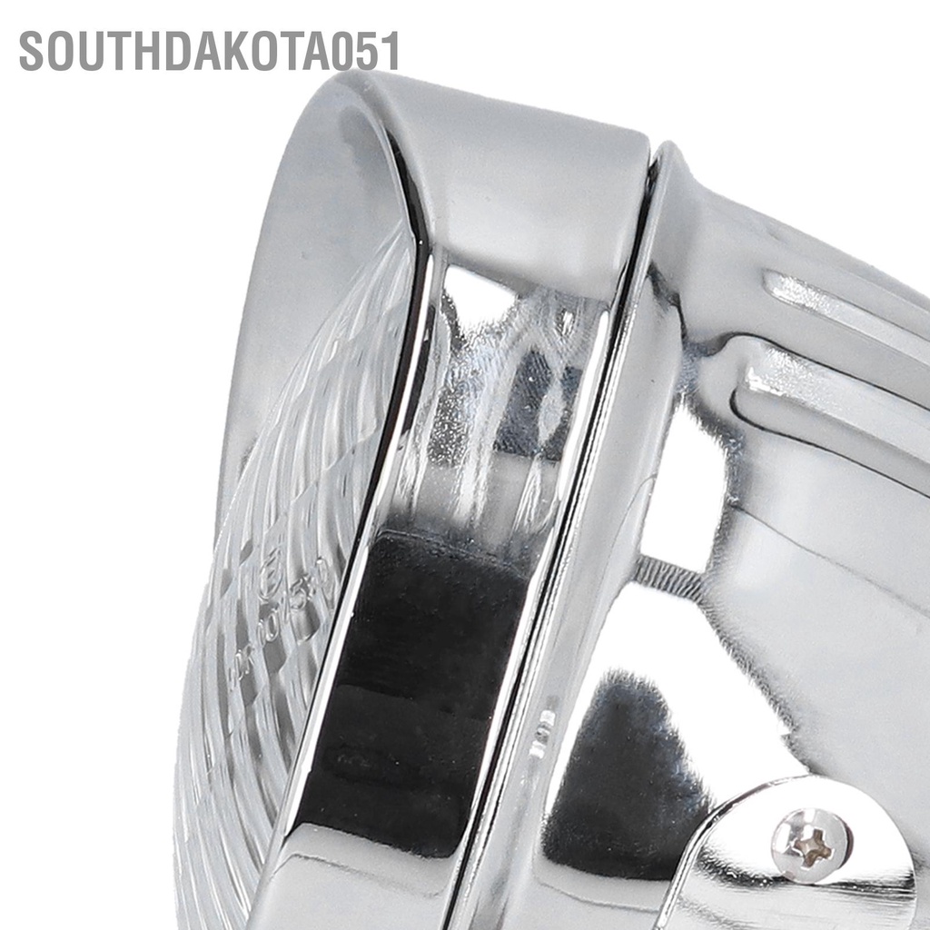 Southdakota051 Đèn pha xe máy 12V 4in Retro trước Độ sáng cao Mạ Chrome phổ thông