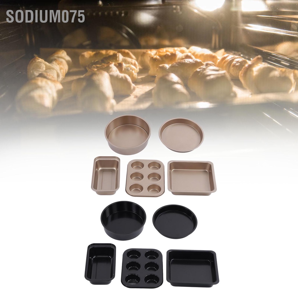 Sodium075 Bộ dụng cụ nướng chảo bằng thép carbon chuyên nghiệp với khuôn bánh Chảo Khay pizza cho nhà bếp gia đình
