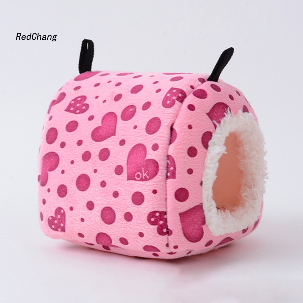 Rc ~ Giường Ngủ Vải Lông Bán Nguyệt Dày Thoải Mái Không Gian Cỡ Lớn Cho Chuột Hamster / Thú Cưng Nhỏ
