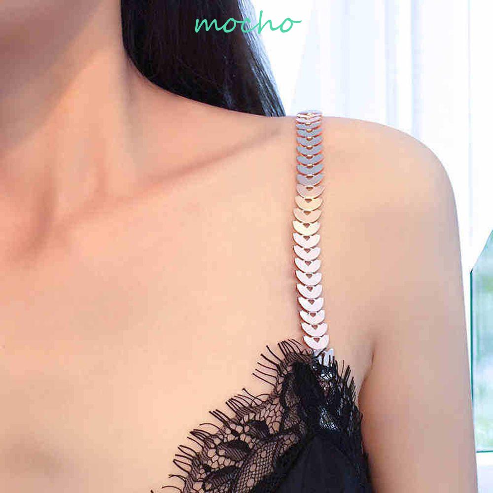 Dây Đeo Vai Họa Tiết Lá Kim Loại Chống Trượt Thời Trang Mùa Hè