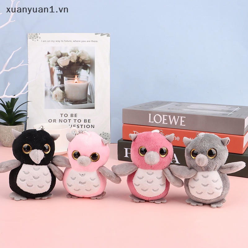 Cú Nhồi Bông Mềm Mại Treo Móc Khóa / Ba Lô / Móc Khóa Trang Trí Xe Hơi