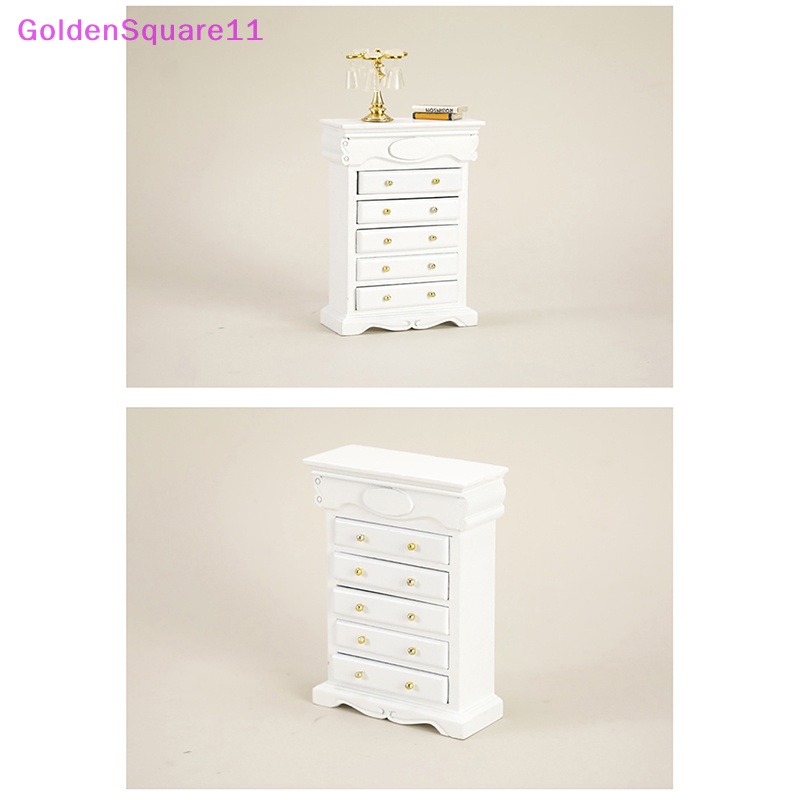 Tủ Đựng Đồ Mini Màu Vàng Đồng Phong Cách Mỹ Cho Nhà Búp Bê