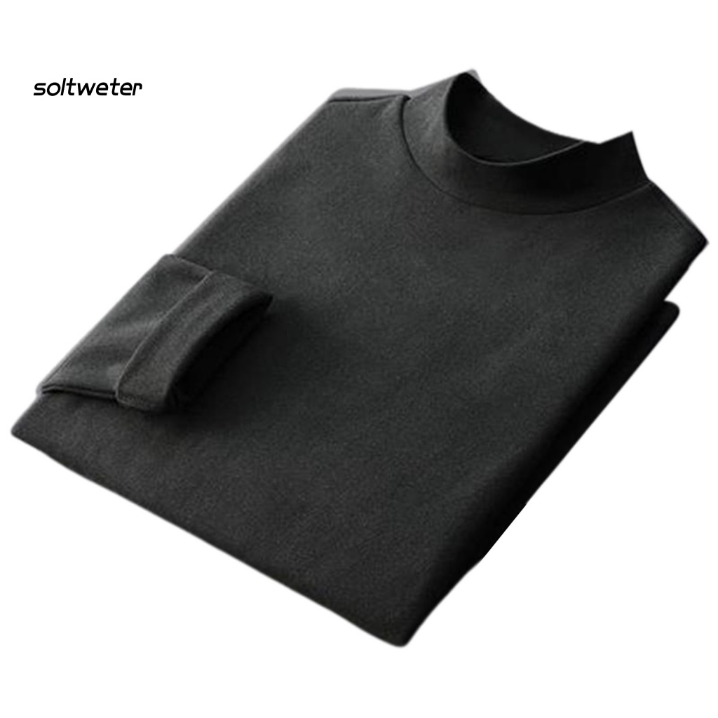 Áo Sơ Mi Nam Cổ Cao Dáng Ôm Lót Lông Mềm Mại Thời Trang Hàng Ngày