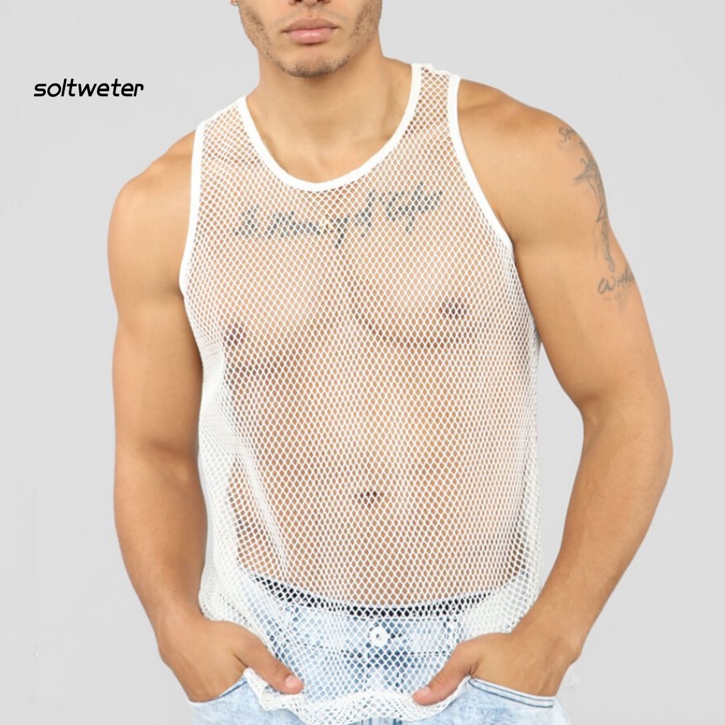 Áo Tank Top Sát Nách Trong Suốt Thoáng Khí Thời Trang Mùa Hè Cá Tính