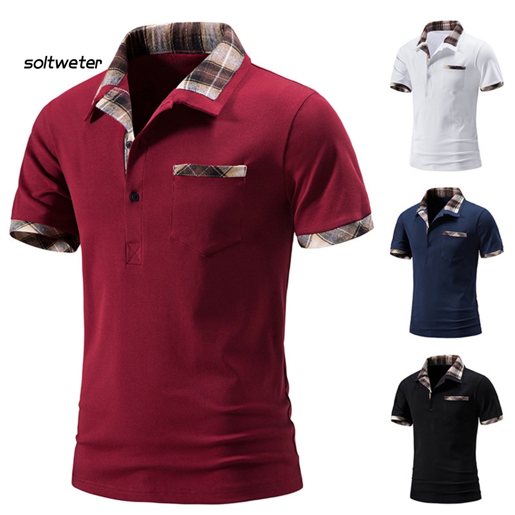 Áo Sơ Mi Cổ Bẻ Cài Nút Họa Tiết Kẻ Sọc Thời Trang Mùa Hè Cho Nam