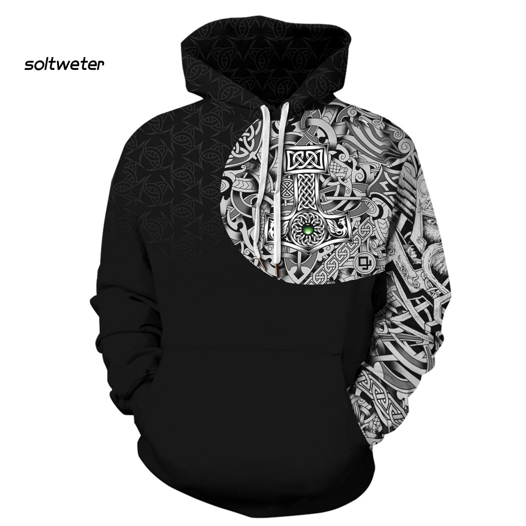 Áo Hoodie Dây Rút In Họa Tiết Thổ Cẩm Thời Trang Thu Đông Cho Cặp Đôi