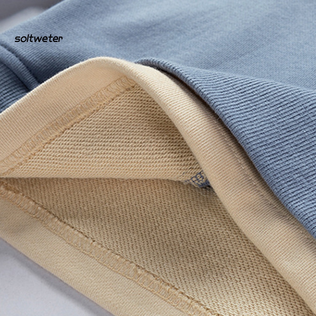 Áo Nỉ Cổ Tròn Tay Dài Dáng Rộng Thoáng Khí Mềm Mại Hợp Thời Trang Cho Nam