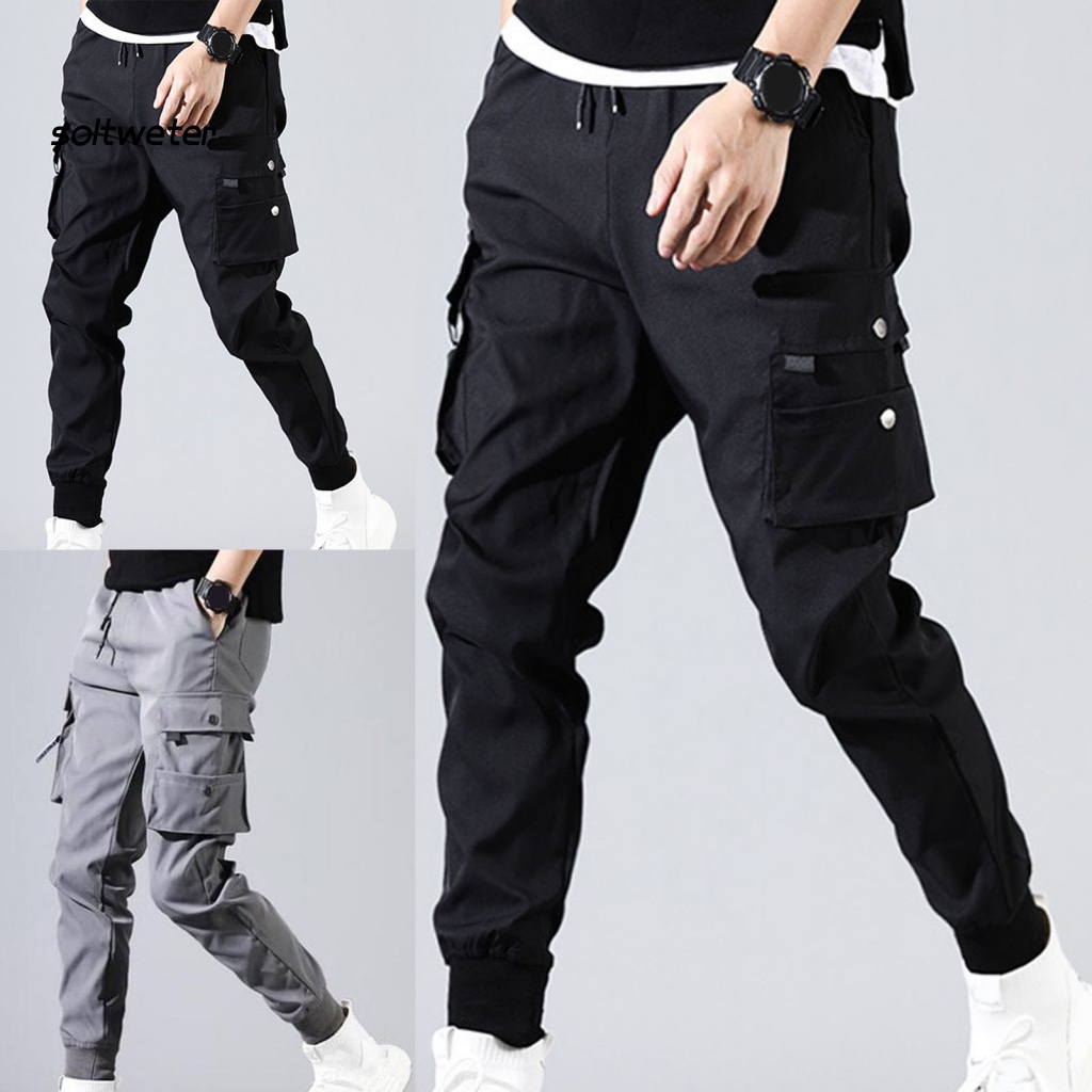 Quần Dài Lưng Thun Nhiều Túi Màu Sắc Thời Trang Mùa Xuân Cho Nam