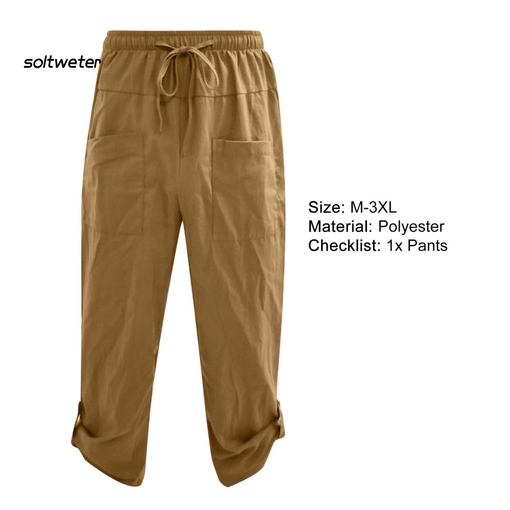 Quần Dài Lưng Thun Màu Sắc Đơn Giản Phong Cách Đường Phố Cho Nam