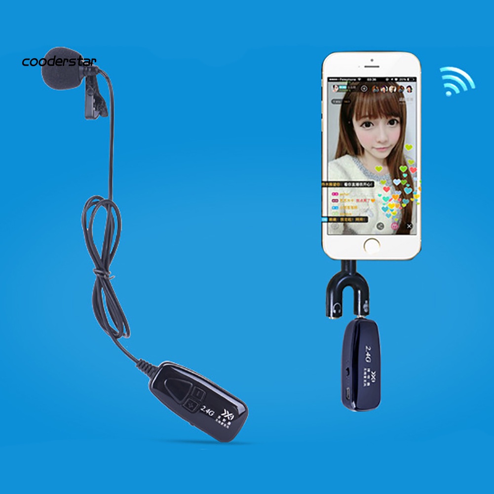 Tai Nghe Không Dây 2.4G Kèm Mic Kẹp Cổ Áo Kim Loại