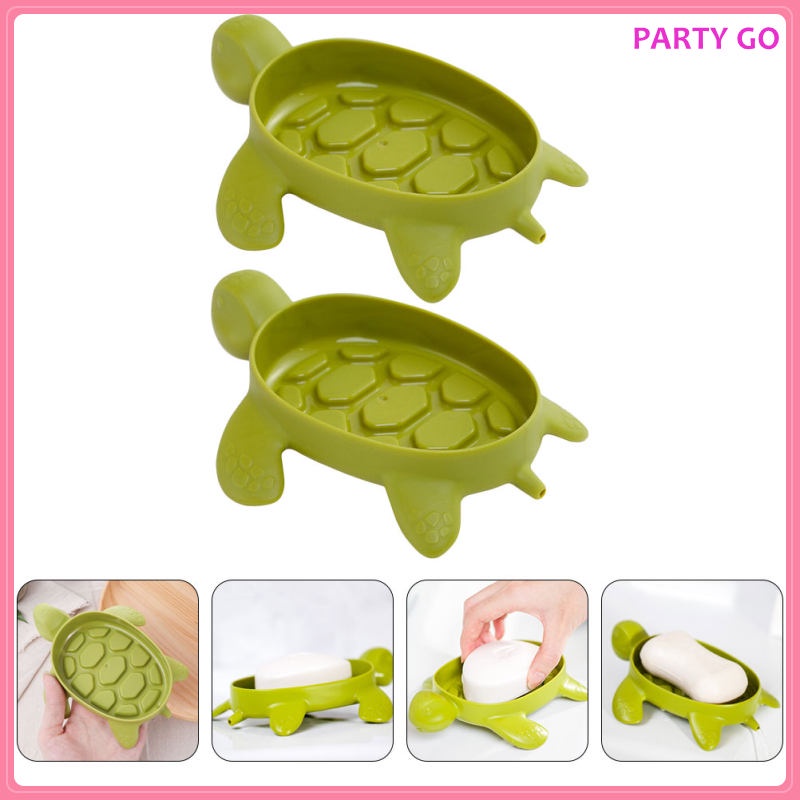 Set 2 Khay Đựng Xà Phòng Hình Rùa Dễ Thương