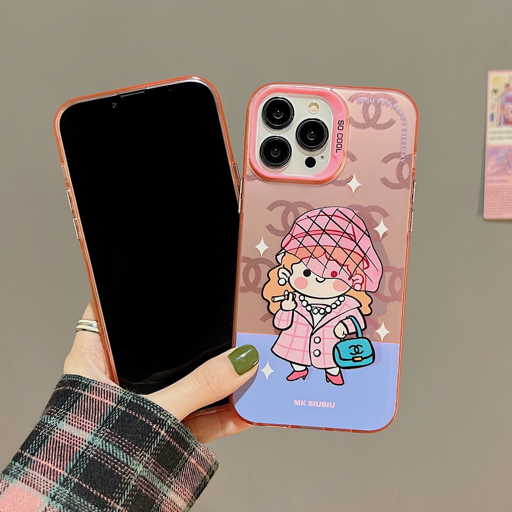 Ốp Điện Thoại tpu Mềm Nhám Trong Suốt Họa Tiết Hoạt Hình Hai Mặt Cho iPhone 11 13 12 14 PRO MAX