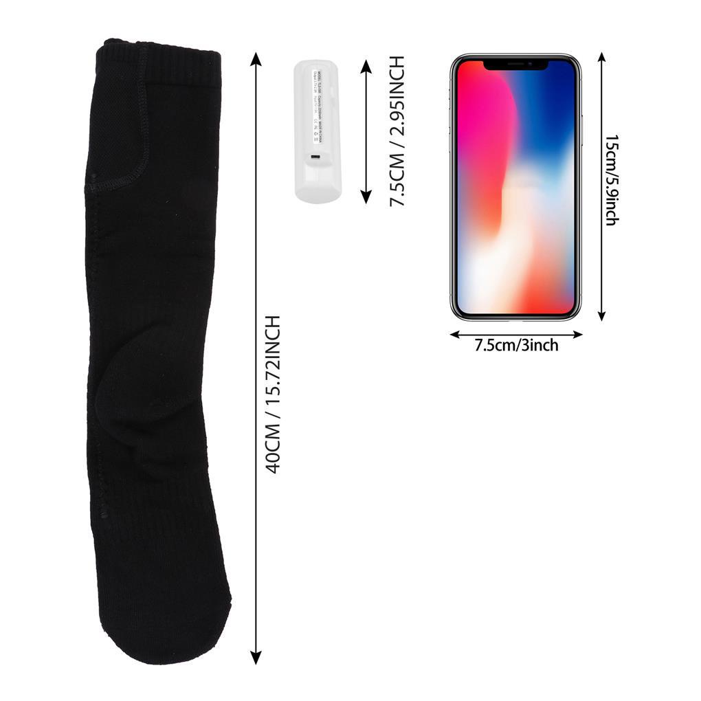 1 Cặp Vớ Sưởi Ấm Bằng Điện Có Thể Sạc Lại Tiện Dụng