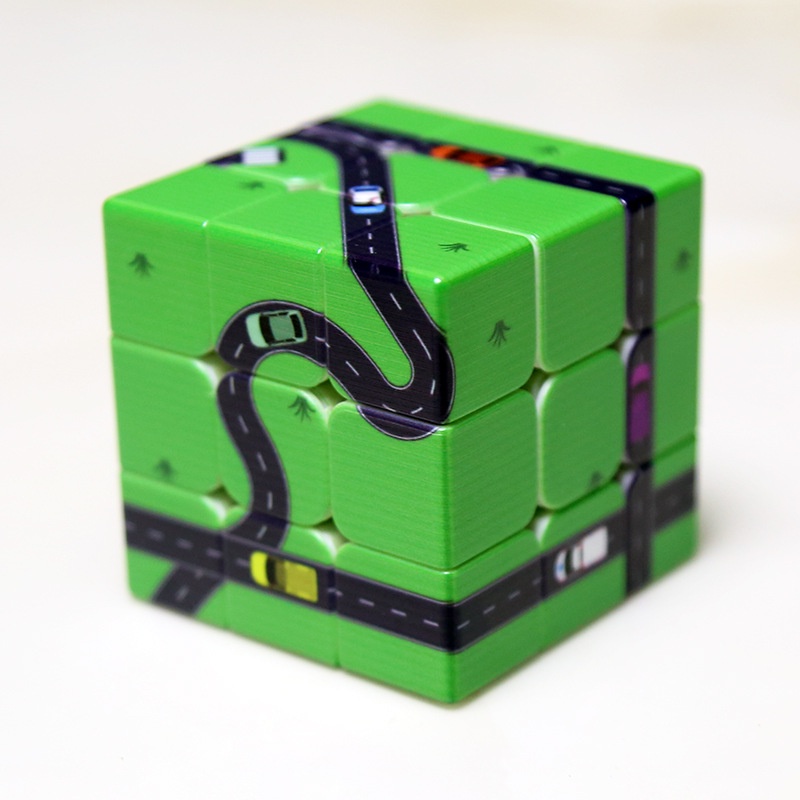 Đồ Chơi Khối Rubik 3x3 Thiết Kế Đường Ray Màu Xanh Lá Cây Giáo Dục Cho Trẻ Em