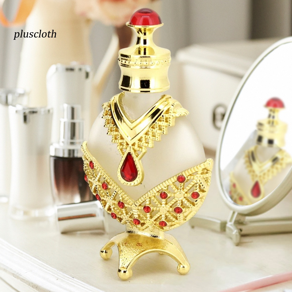 &lt; Pluscloth &gt; Lọ Nước Hoa Rỗng 30ML Chất Liệu Kim Loại Đính Kim Cương Giả Phong Cách Vintage Có Thể Tái Chế