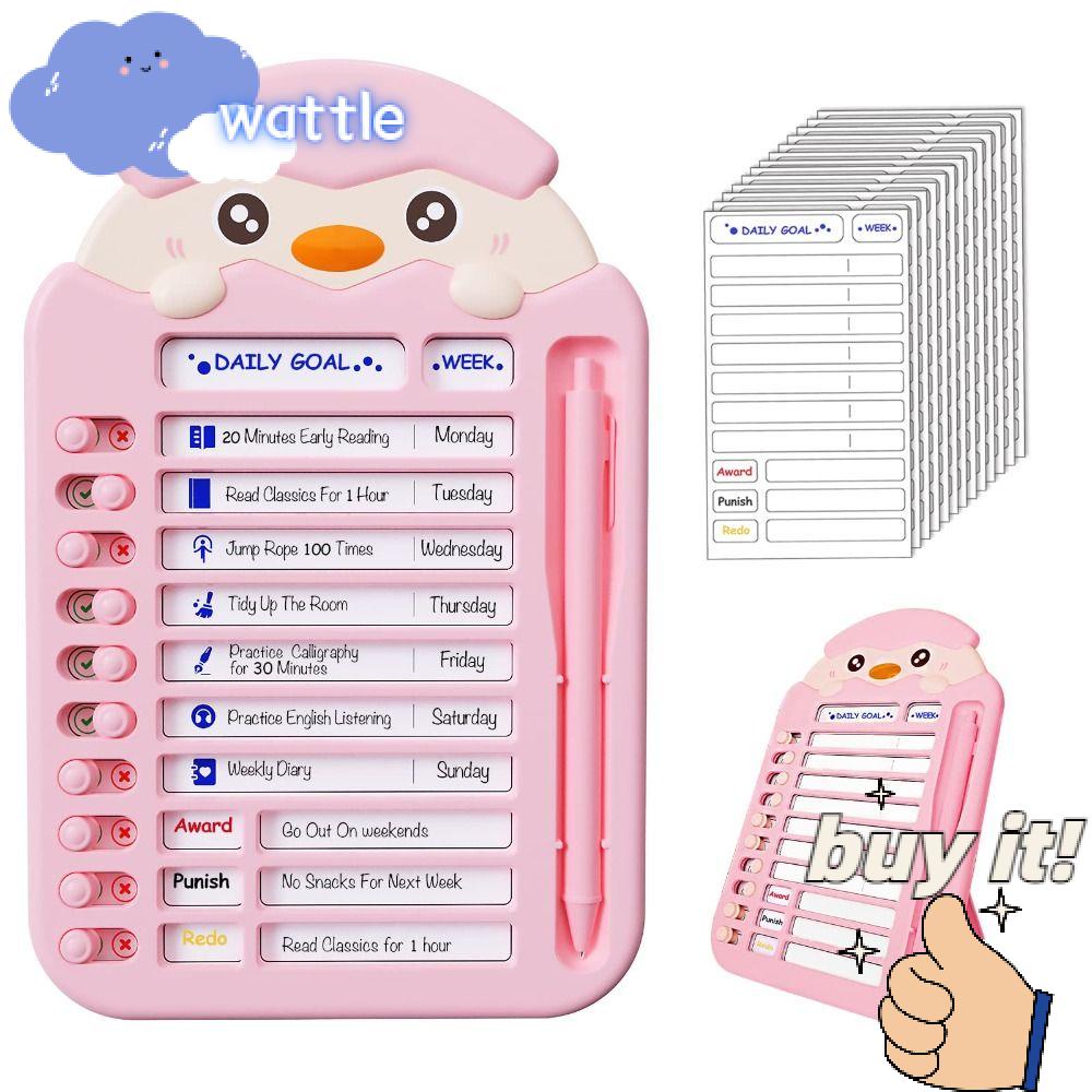 Bảng Ghi Chú Lên Kế Hoạch Hàng Ngày Bằng Nhựa Họa Tiết Hoạt Hình Dành Cho Học Sinh