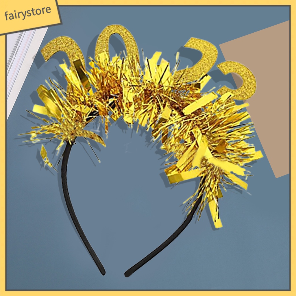 Băng Đô Cài Tóc Co Giãn Chống Trượt Trang Trí Hình Ngôi Sao Năm Mới